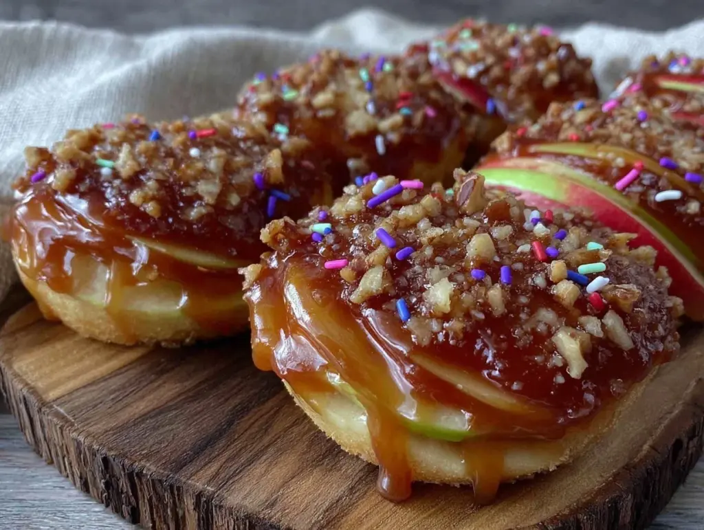 easy caramel apple slices - featured image