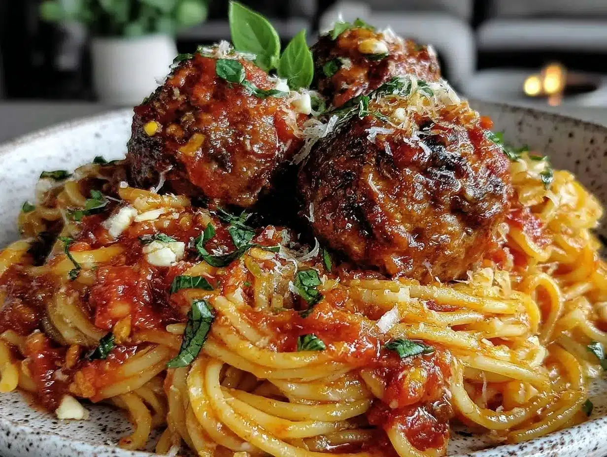 easy cheesy spaghetti and meatballs preparation steps