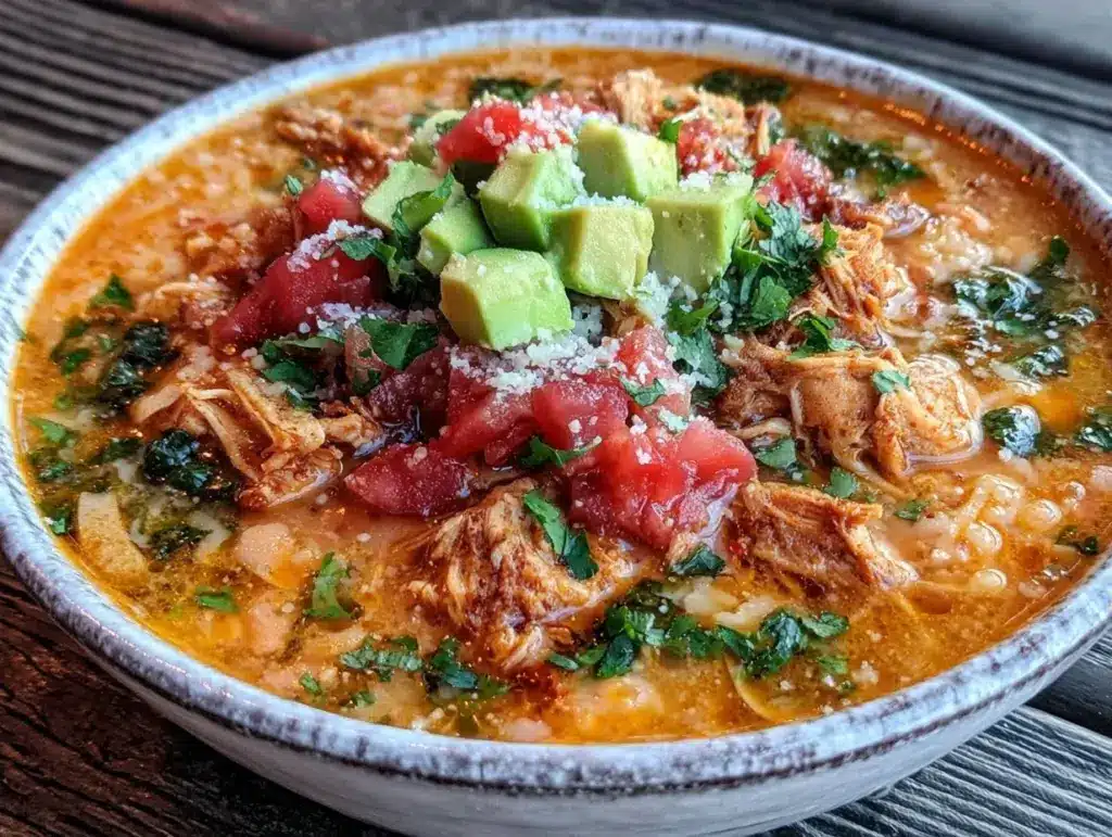 easy crockpot chicken tortilla soup - featured image