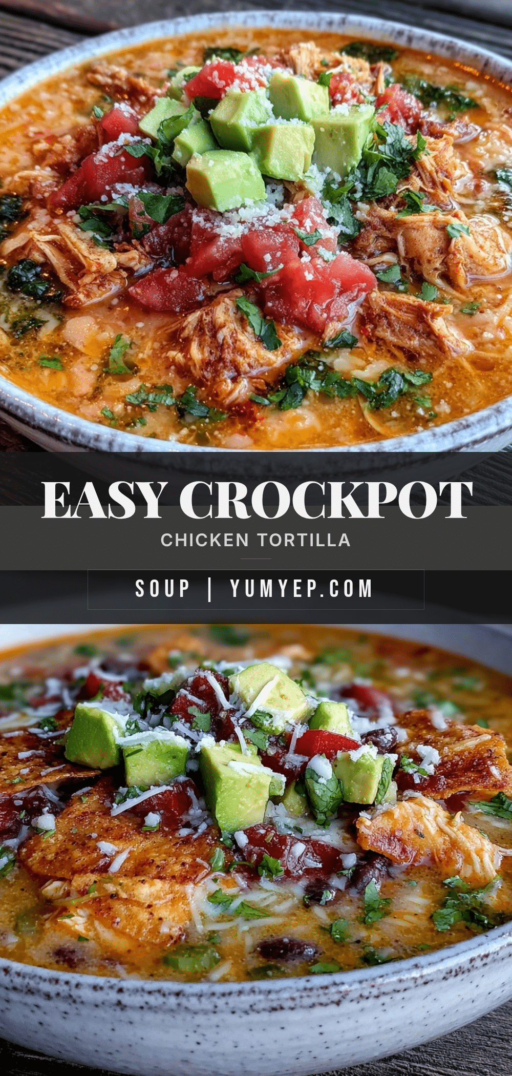 easy crockpot chicken tortilla soup recipe