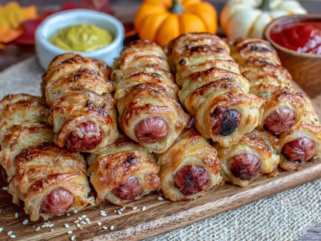 easy mummy hot dogs - featured image