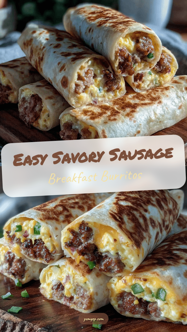 easy savory sausage breakfast burritos recipe