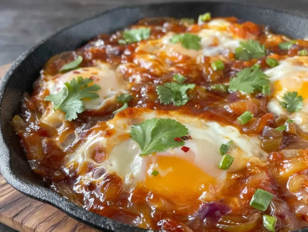 easy spiced shakshuka - featured image