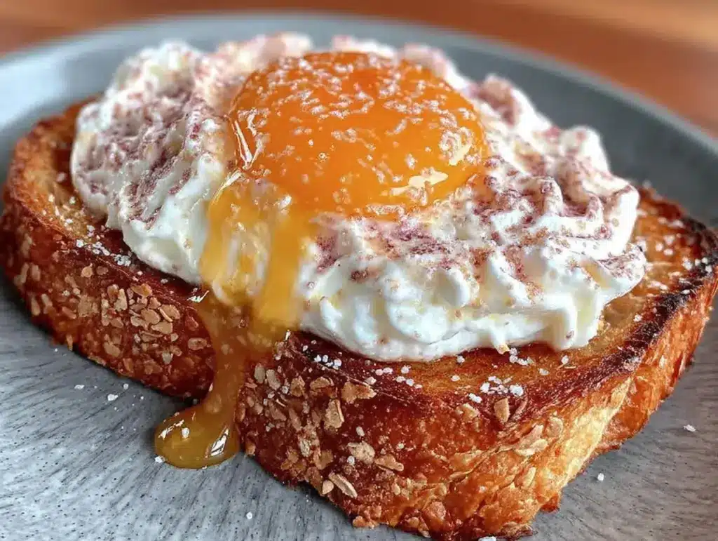 fluffy cloud egg toast - featured image