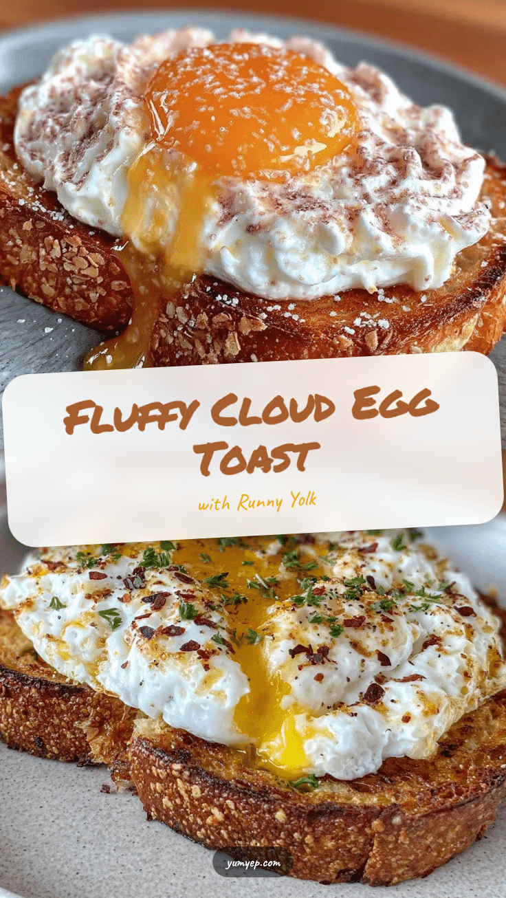 fluffy cloud egg toast recipe