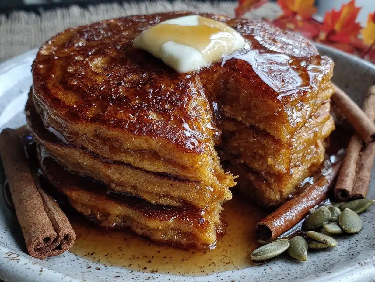 fluffy spiced pumpkin pancakes preparation steps