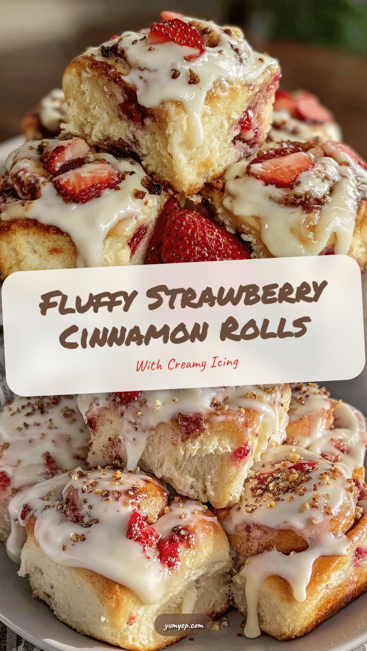 fluffy strawberry cinnamon rolls recipe