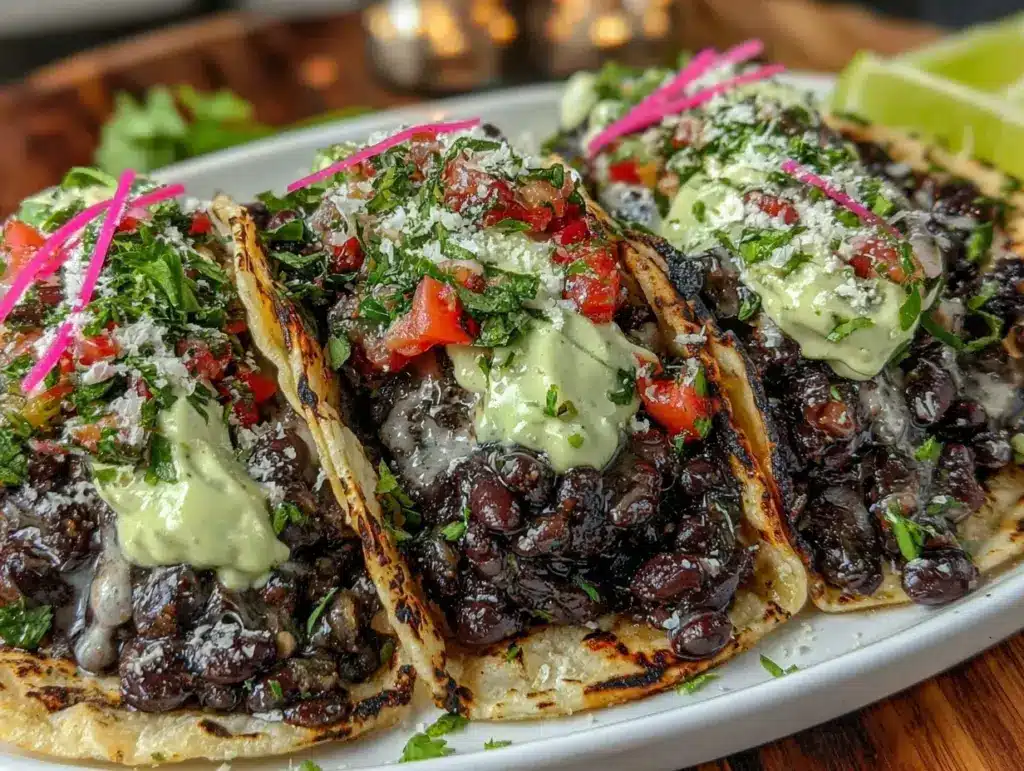 fresh black bean tacos - featured image
