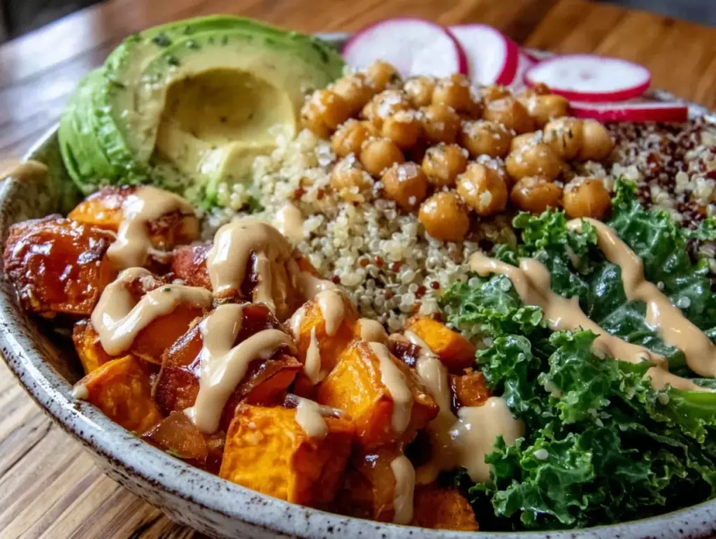fresh vegan buddha bowl - featured image