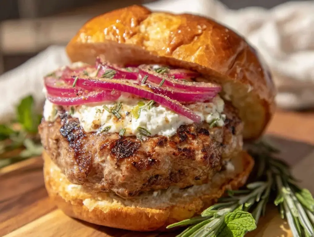 grilled lamb burger - featured image