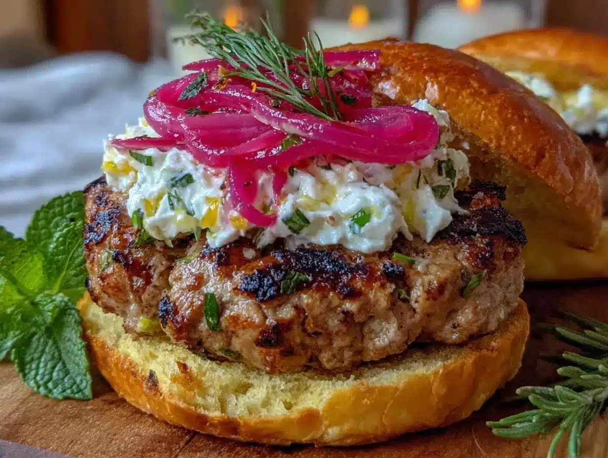 grilled lamb burger preparation steps