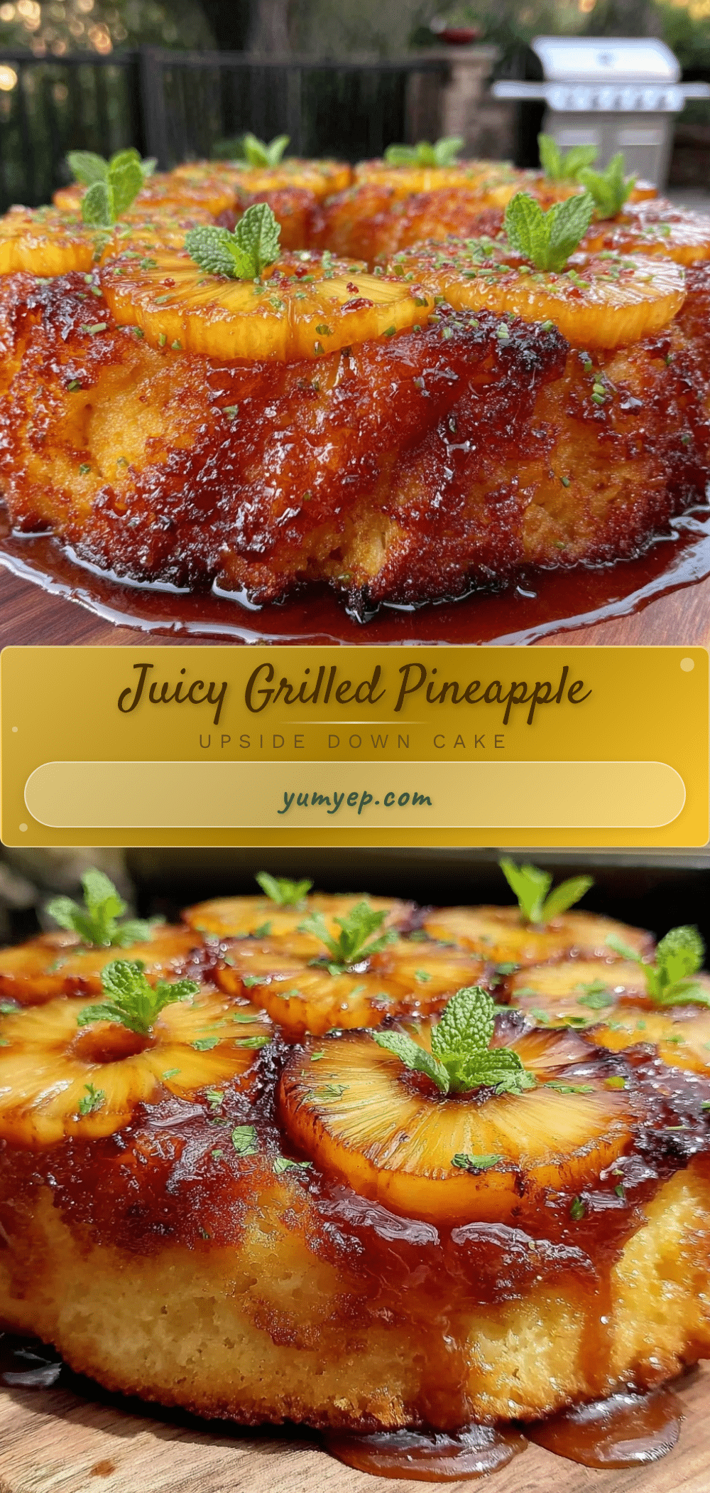 grilled pineapple upside down cake recipe