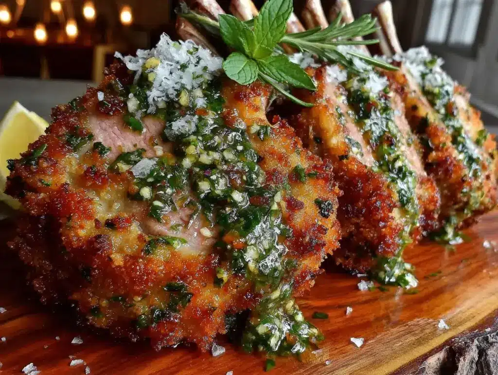 herb crusted rack of lamb - featured image