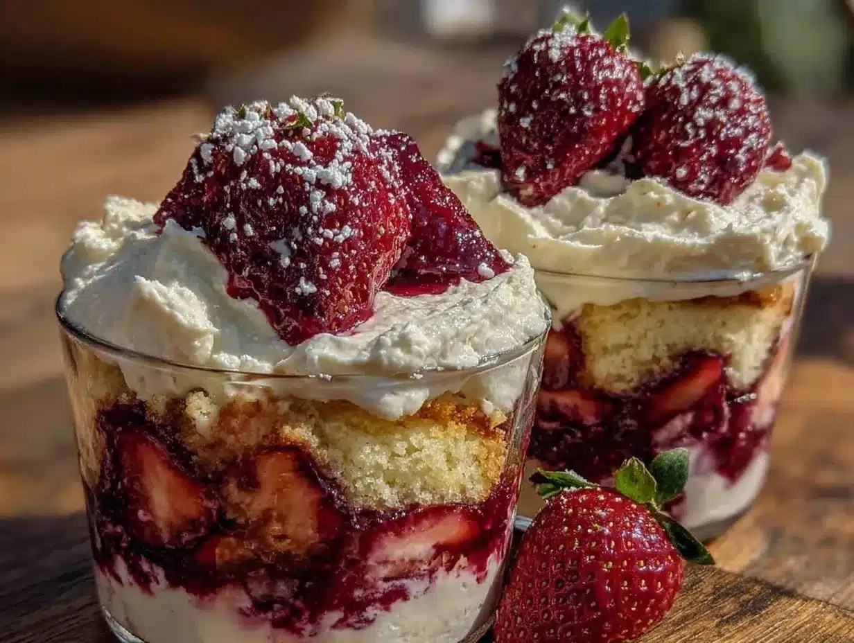 keto strawberry shortcake cups preparation steps