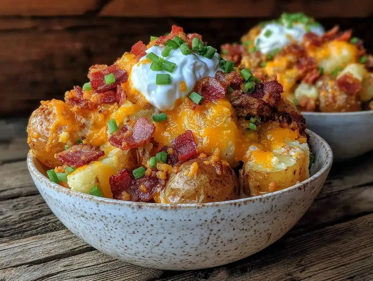 loaded baked potato salad preparation steps