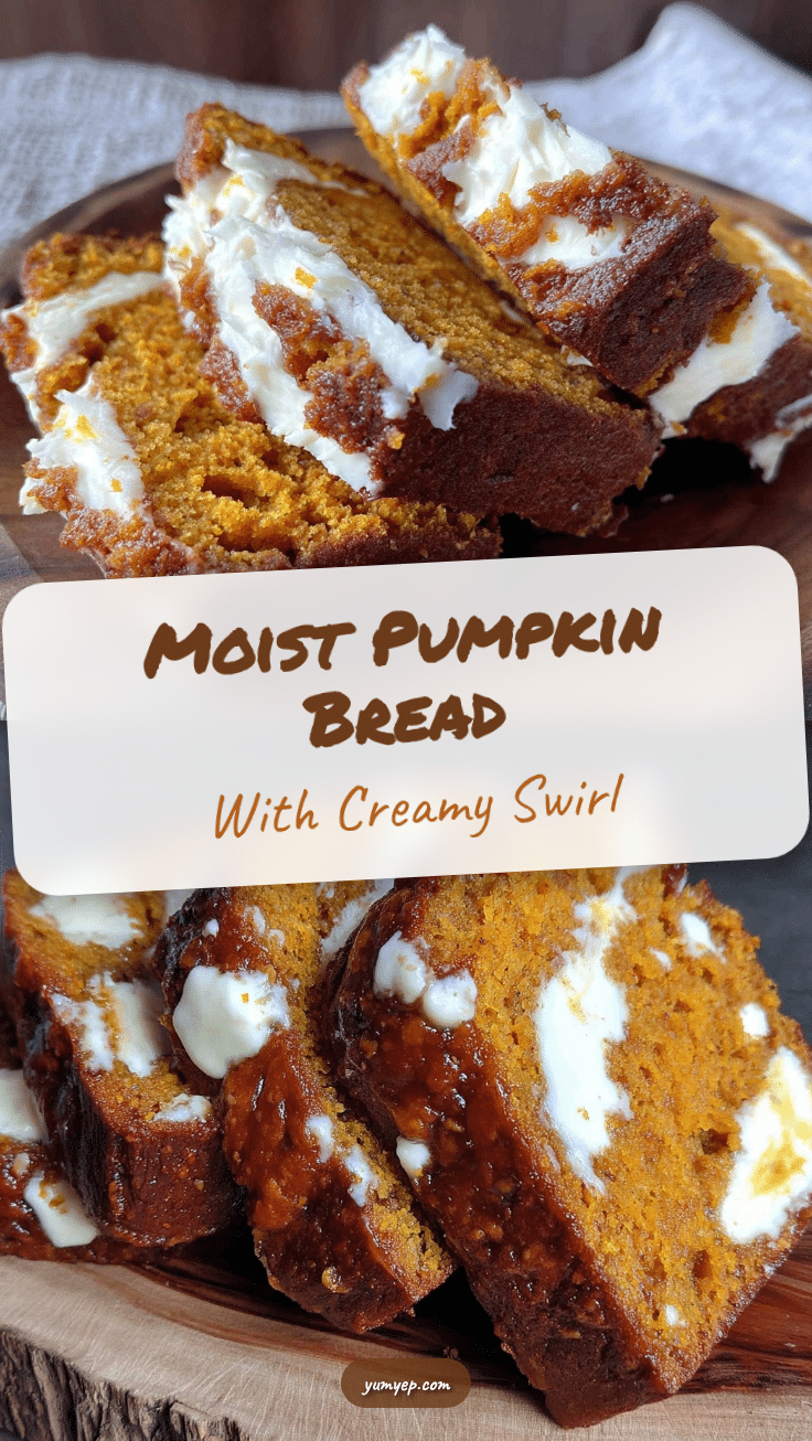 moist pumpkin bread with cream cheese swirl recipe