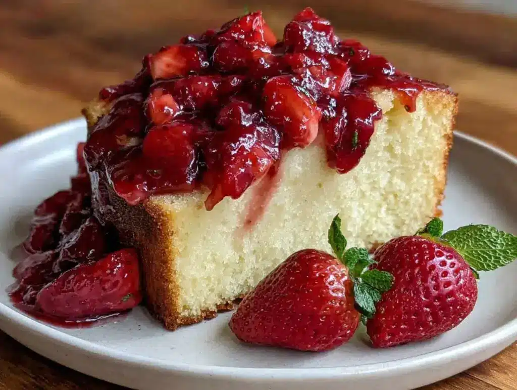 moist sour cream pound cake - featured image