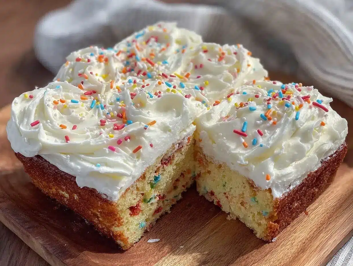 Perfect Funfetti Sheet Cake preparation steps