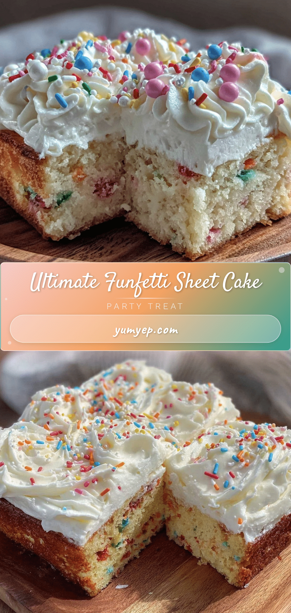 Perfect Funfetti Sheet Cake recipe