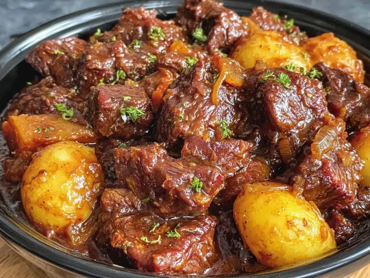 poor mans stew crockpot recipe preparation steps