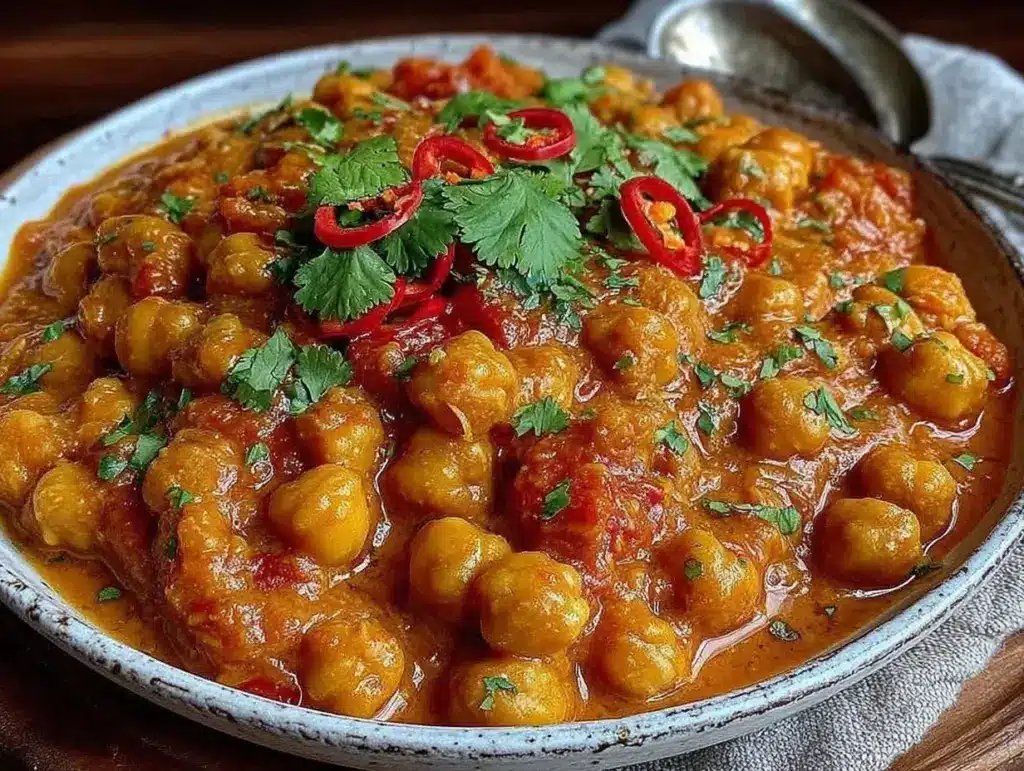 quick creamy chickpea curry - featured image