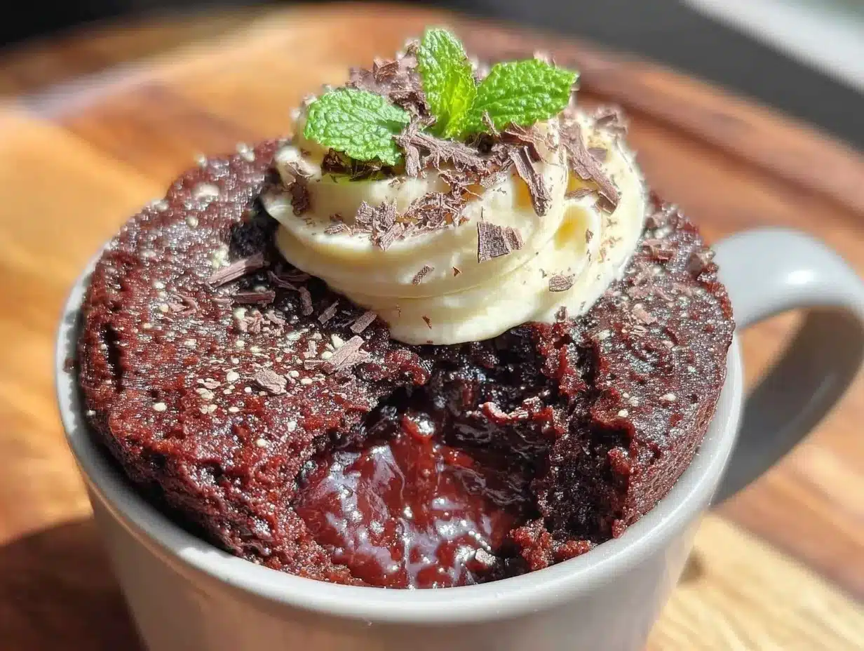 quick keto chocolate mug cake preparation steps
