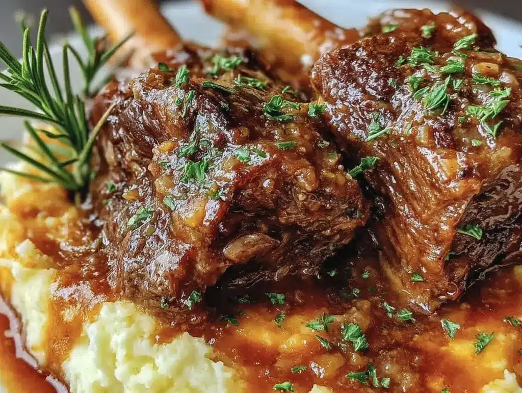 slow braised lamb shanks - featured image