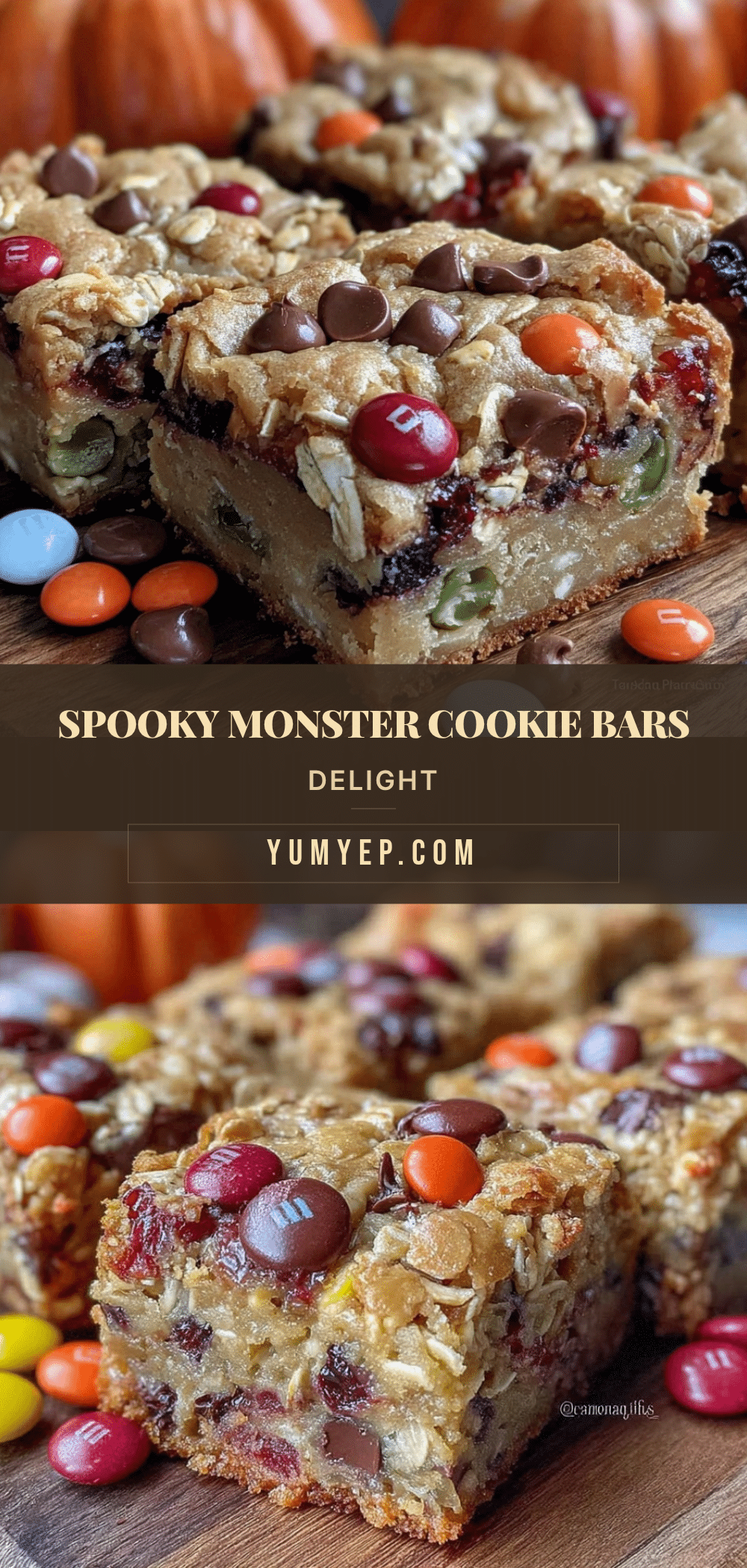 tasty monster cookie bars recipe