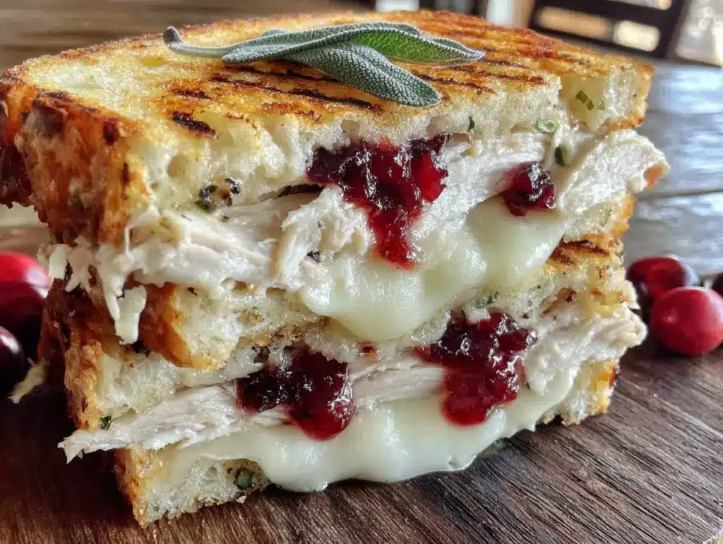 turkey cranberry brie panini - featured image