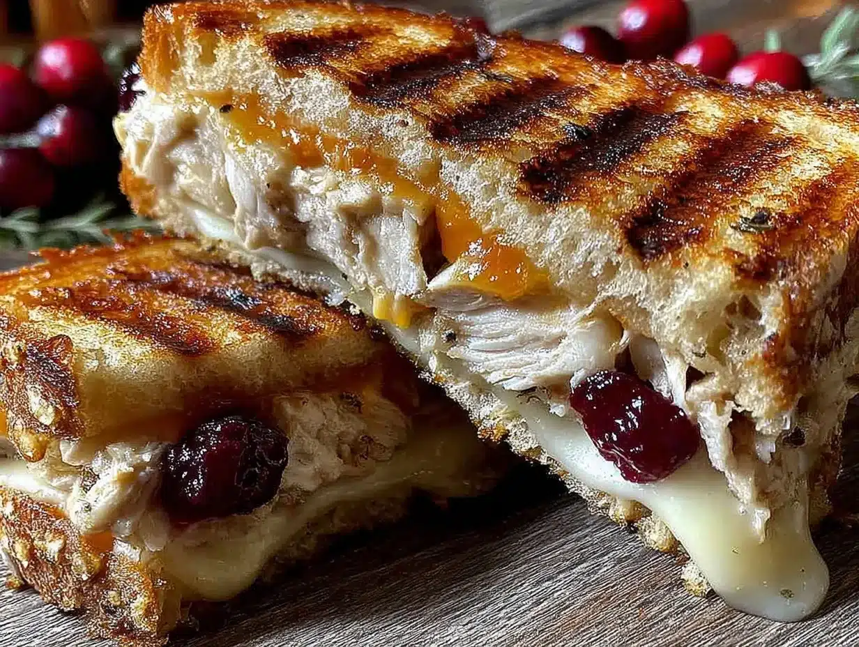 turkey cranberry brie panini preparation steps