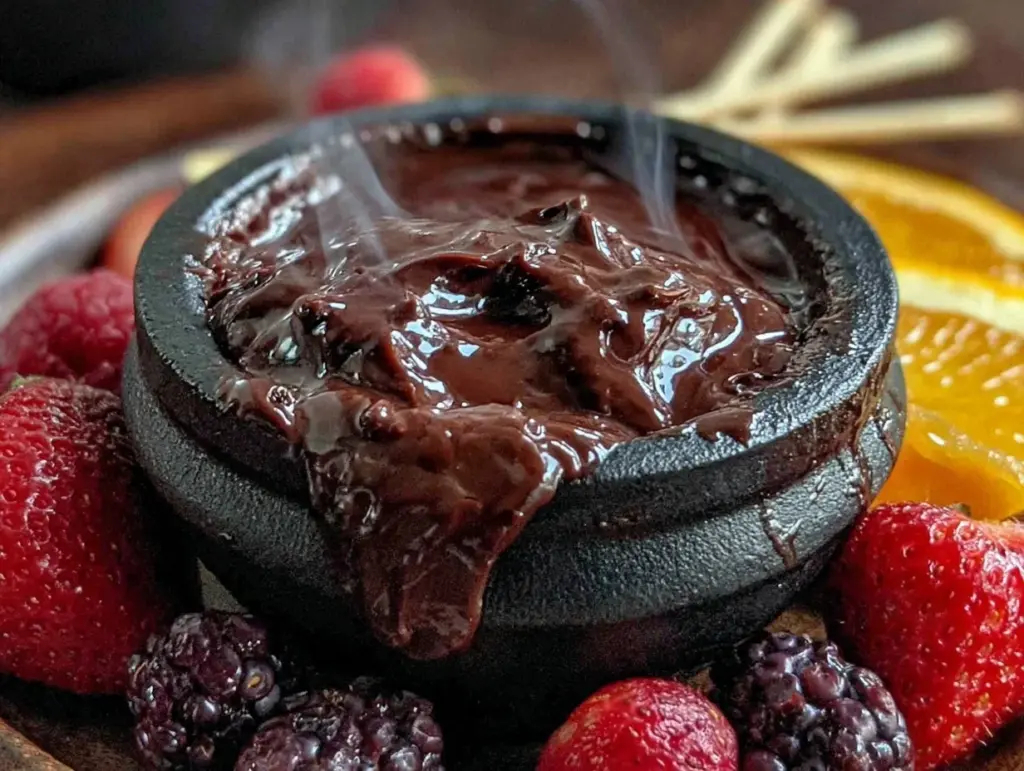 witch cauldron chocolate fondue - featured image