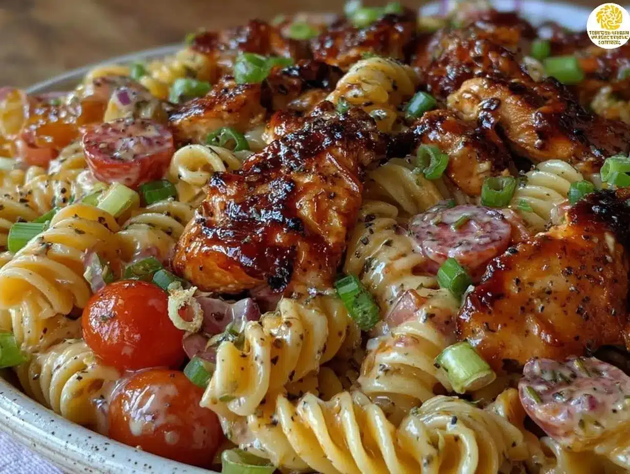 BBQ Ranch Chicken Pasta Salad preparation steps
