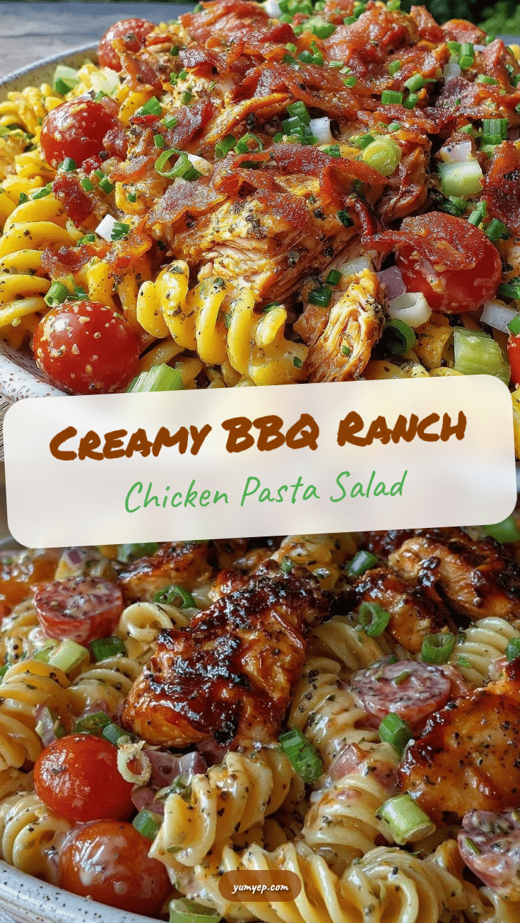 BBQ Ranch Chicken Pasta Salad recipe
