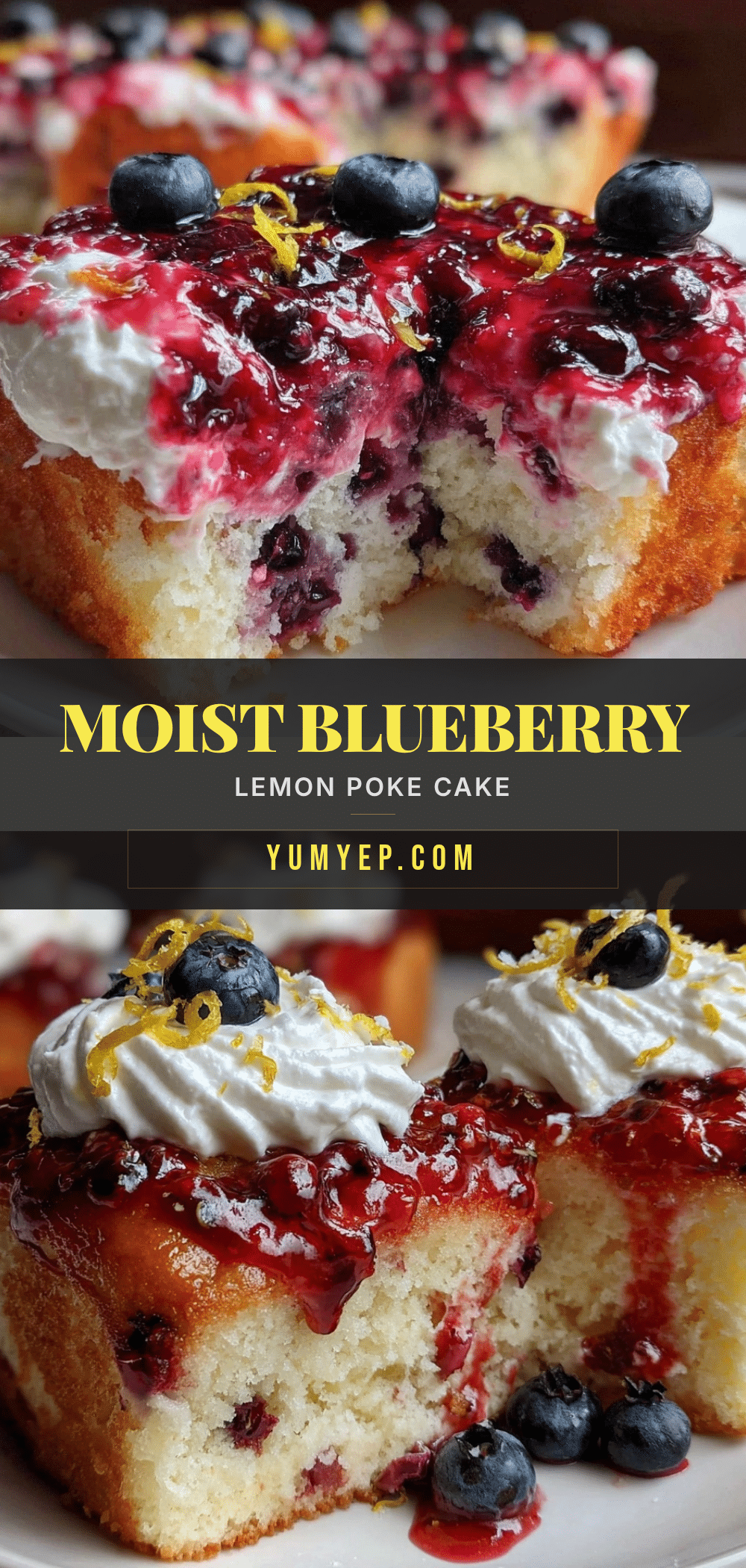 blueberry lemon poke cake recipe