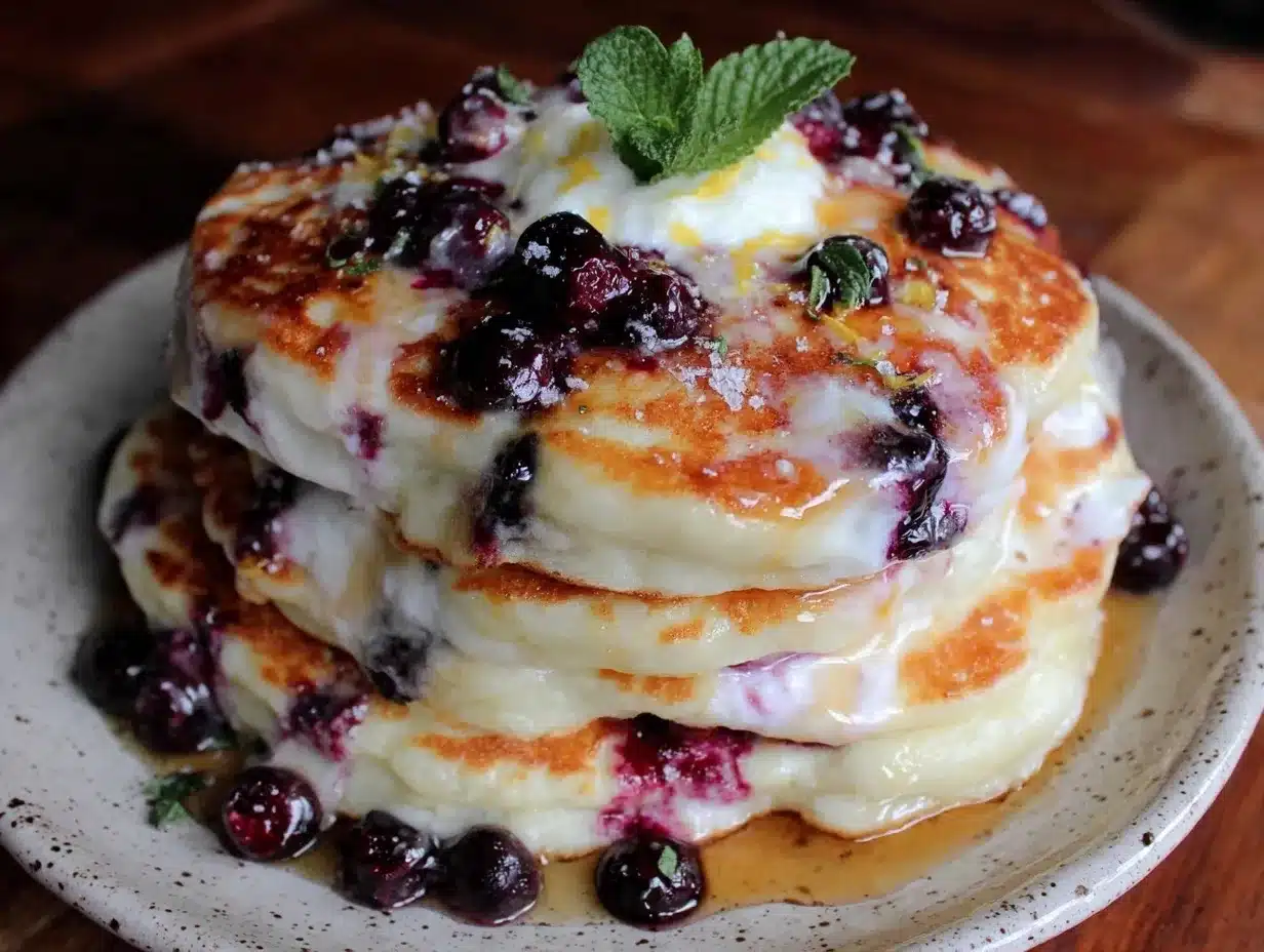 blueberry lemon ricotta pancakes preparation steps