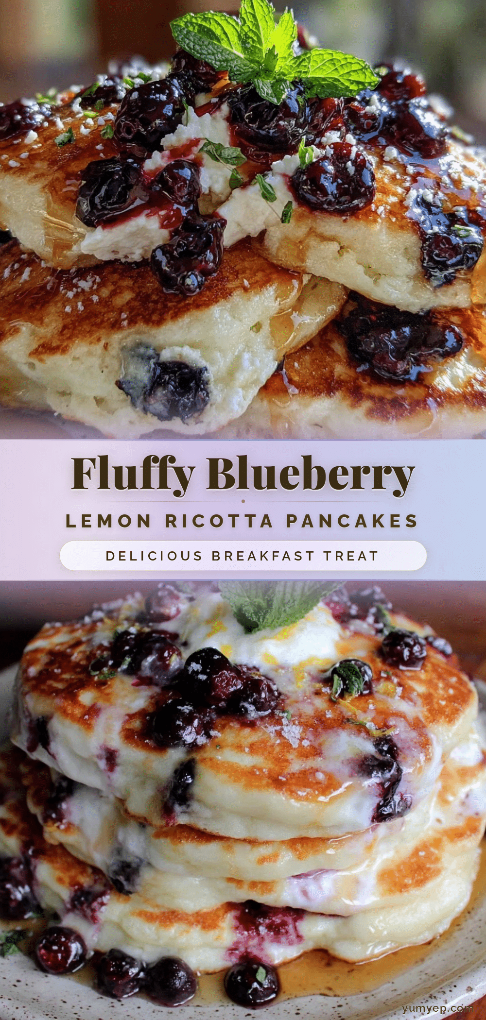 blueberry lemon ricotta pancakes recipe