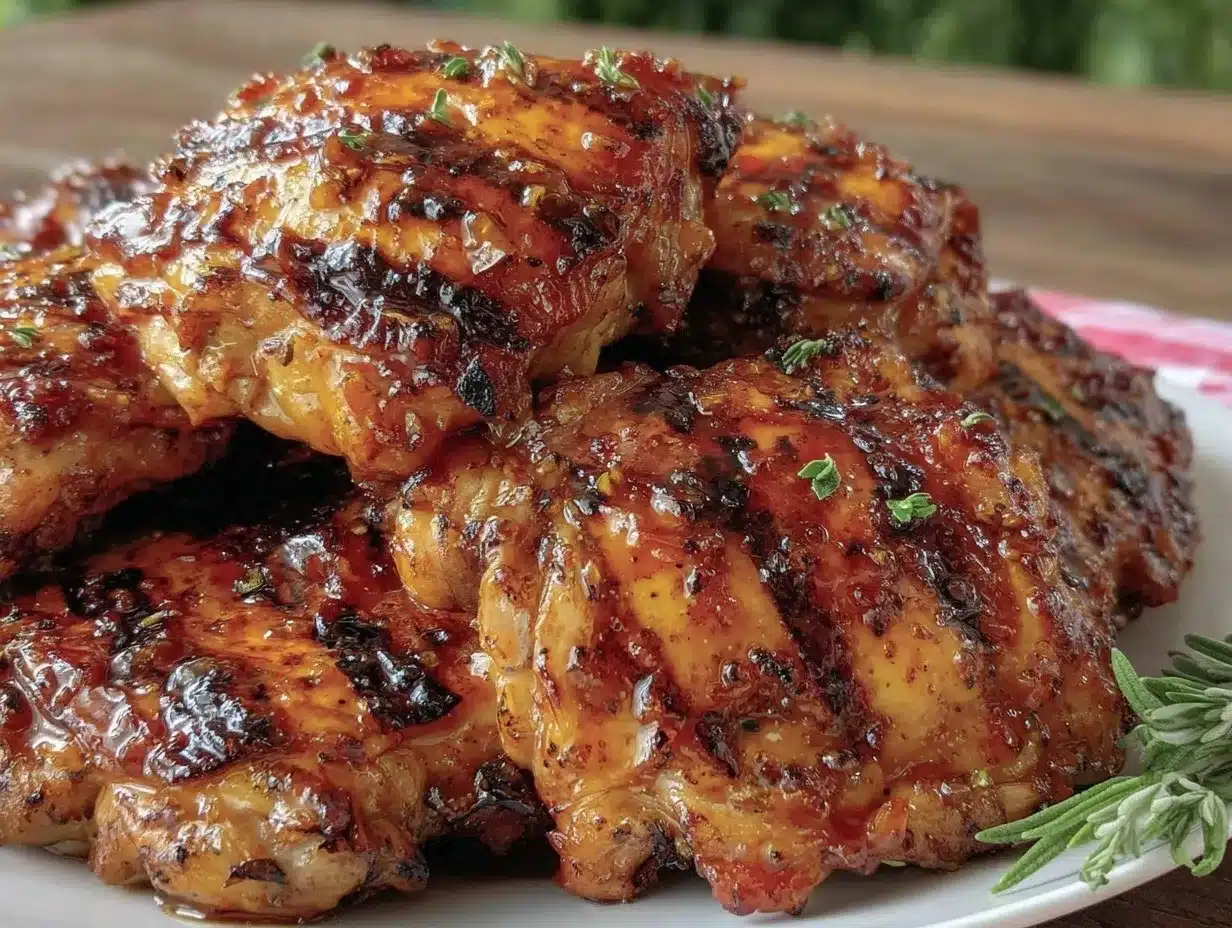 brown sugar balsamic grilled chicken thighs preparation steps