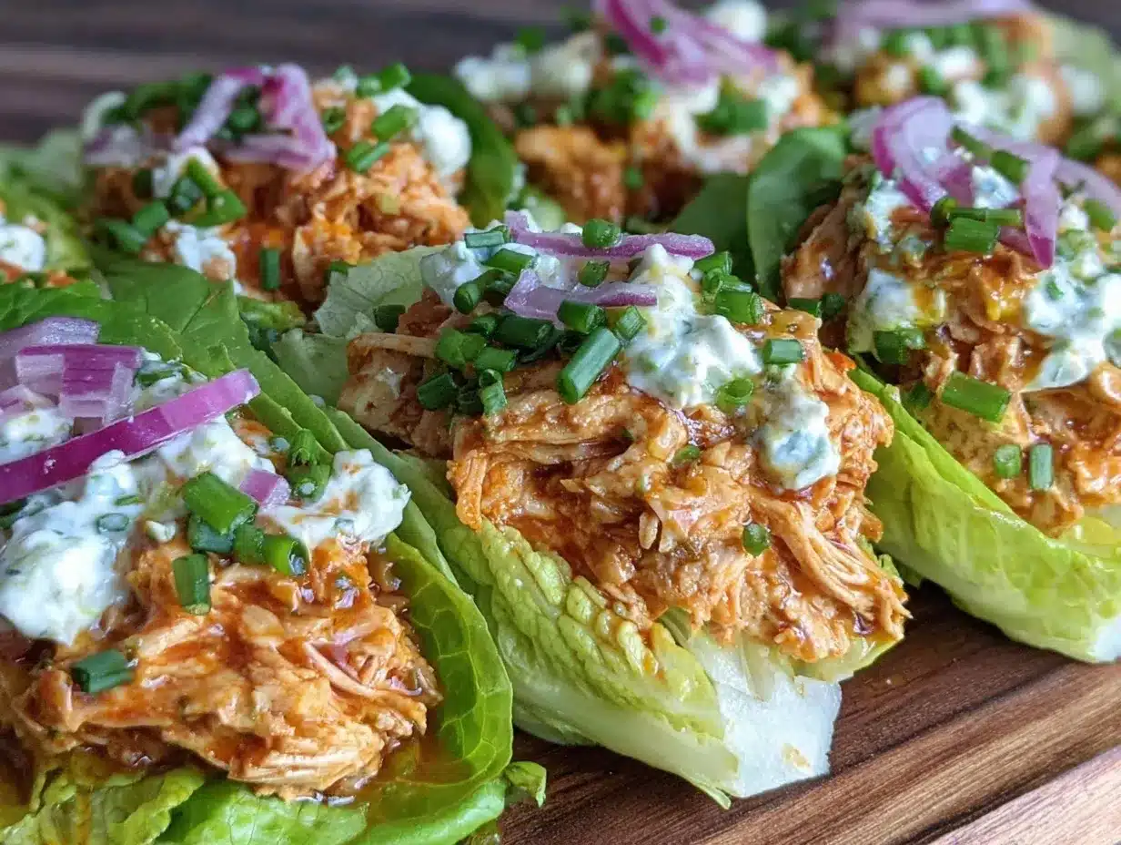 buffalo chicken salad lettuce wraps preparation steps