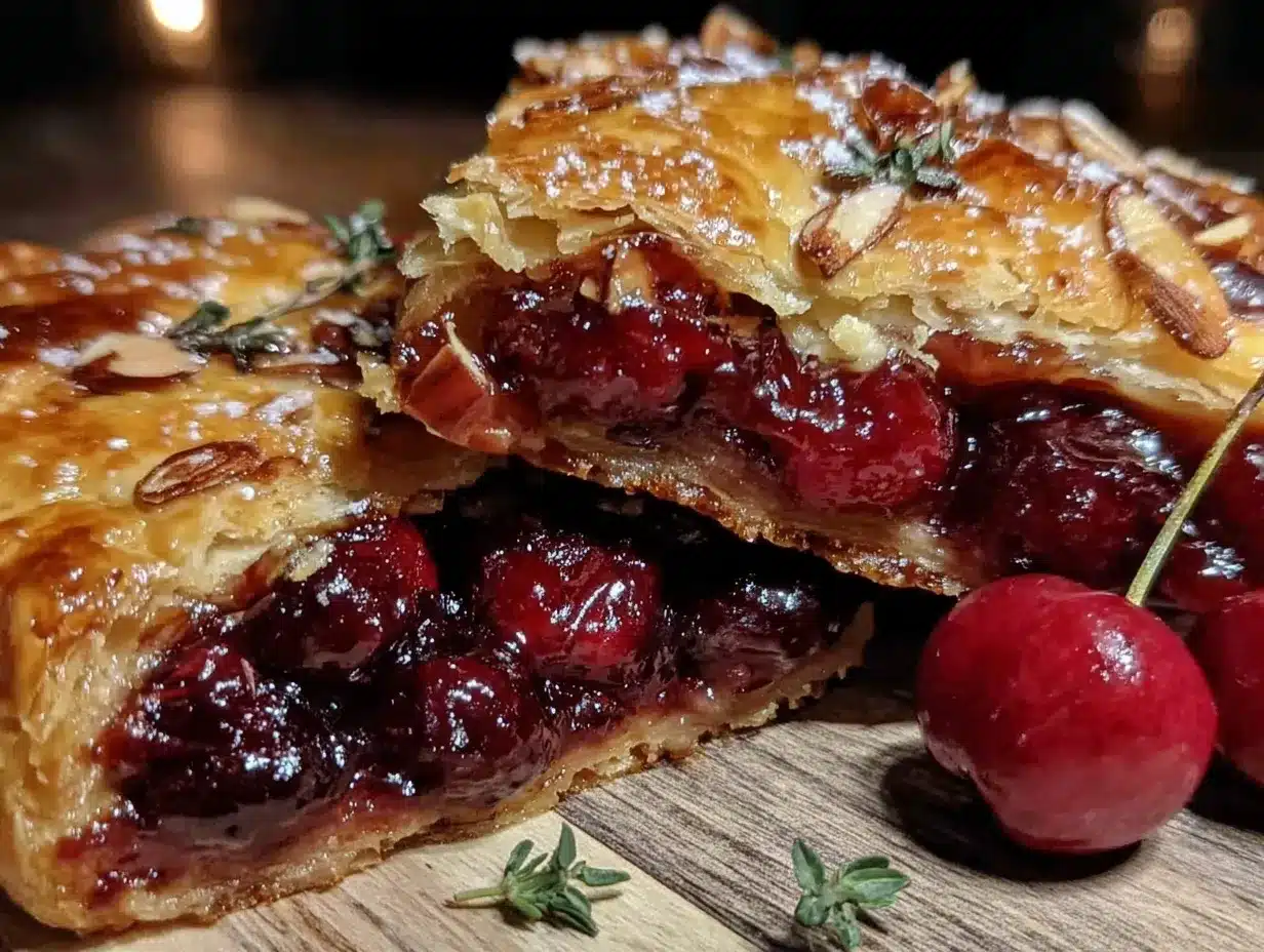 cherry almond galette preparation steps