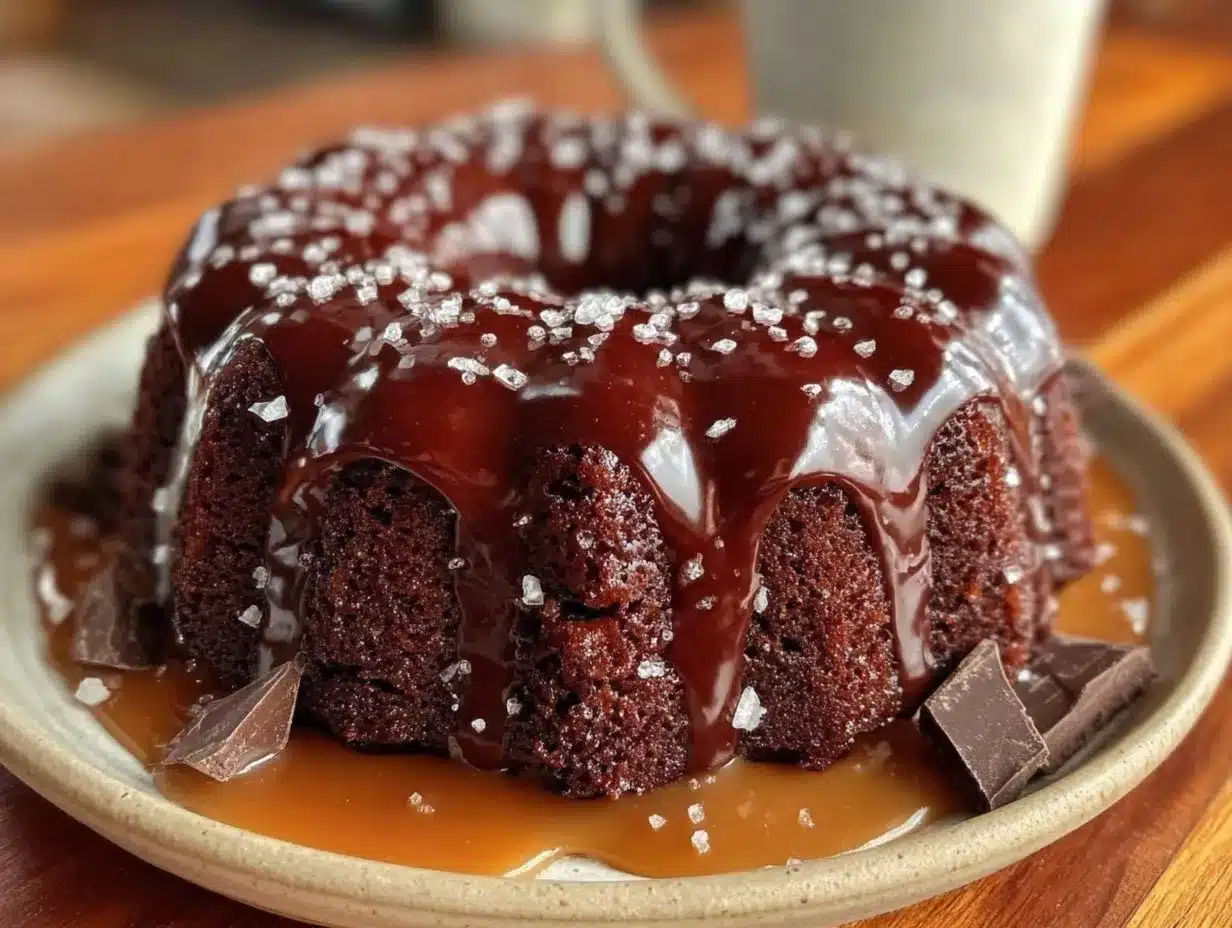 chocolate bourbon bundt cake preparation steps