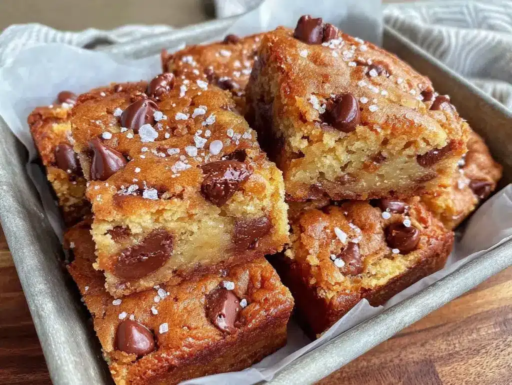 chocolate chip cookie bars - featured image