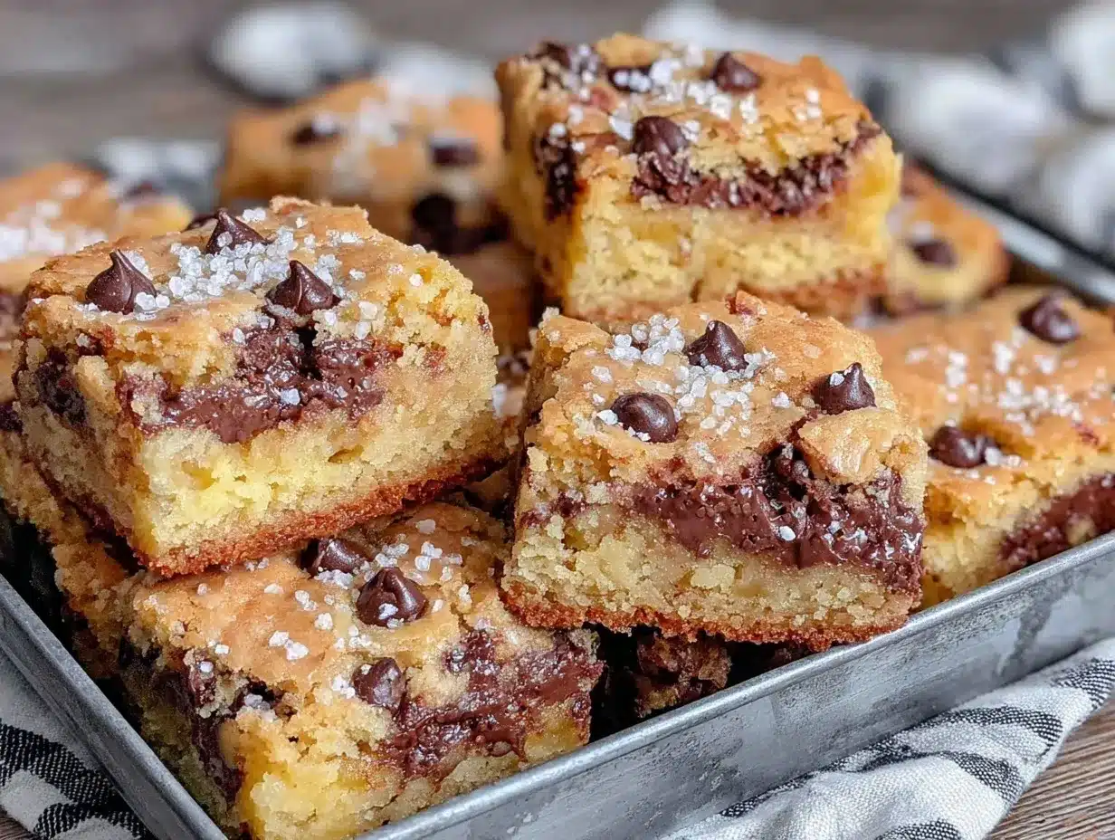 chocolate chip cookie bars preparation steps
