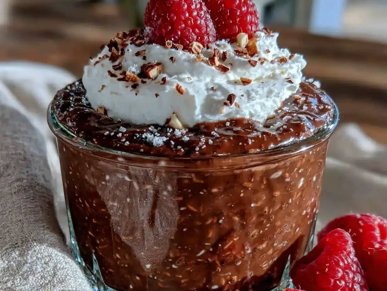 creamy chocolate overnight oats preparation steps