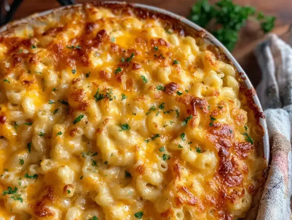 creamy crockpot mac and cheese - featured image