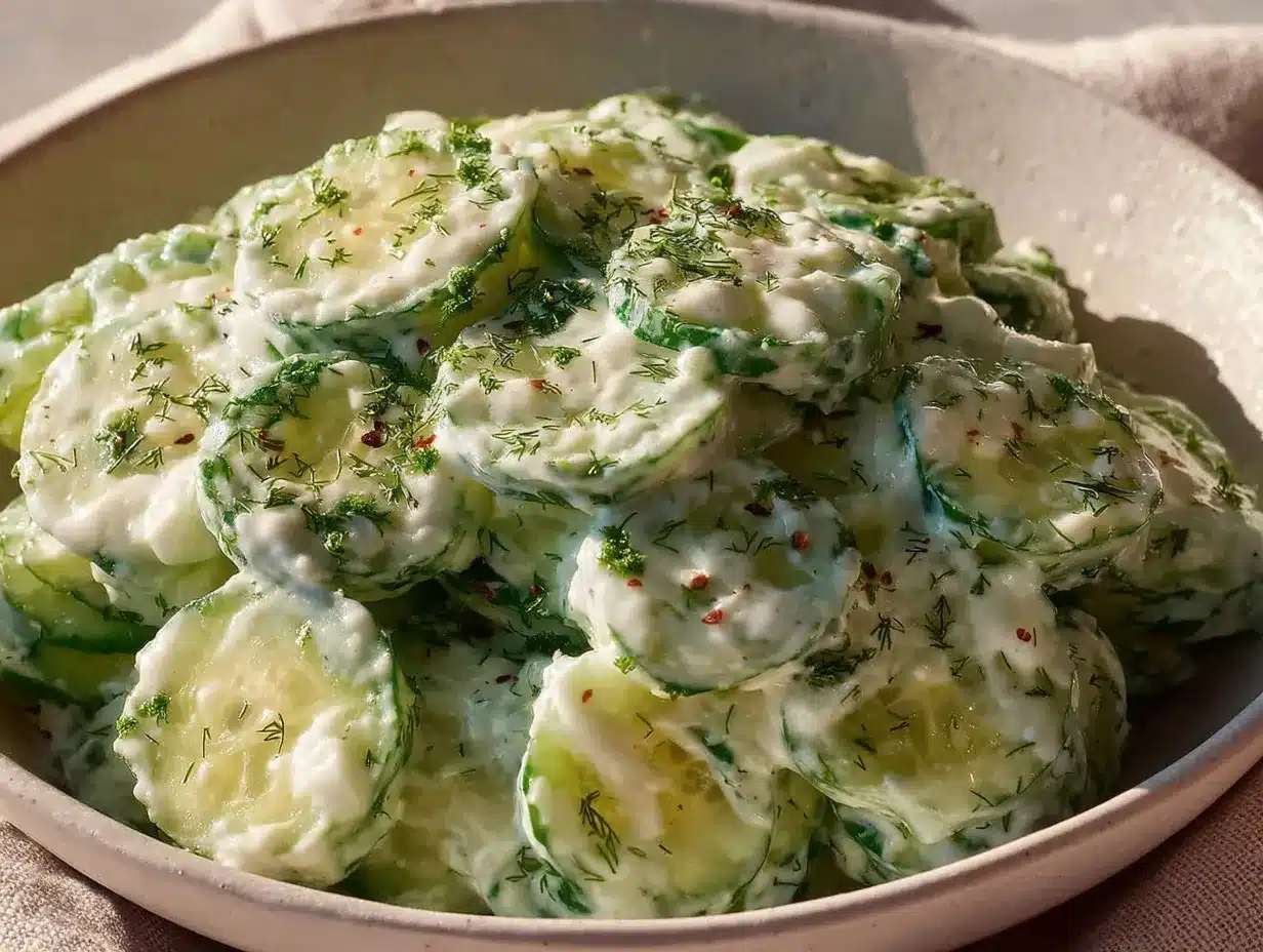 creamy cucumber salad preparation steps