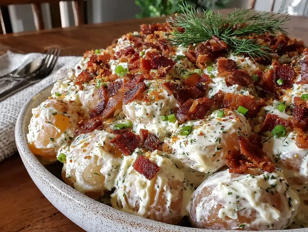 creamy dill potato salad preparation steps