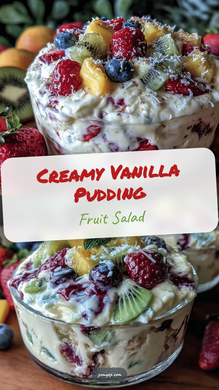 creamy fruit salad with vanilla pudding recipe