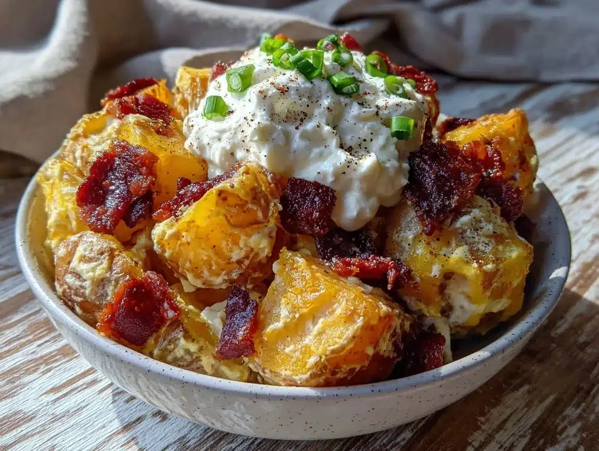 creamy loaded baked potato salad preparation steps