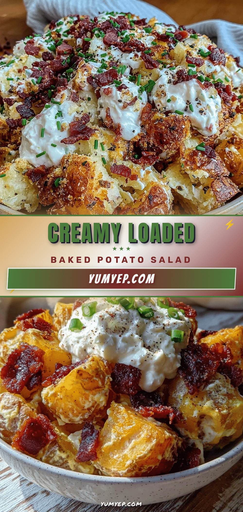 creamy loaded baked potato salad recipe