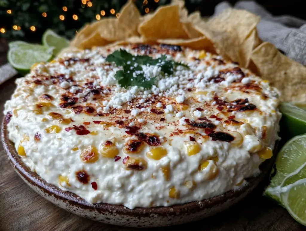 creamy mexican street corn dip - featured image